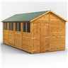 16ft x 8ft  Premium Tongue and Groove Apex Shed - Double Doors - 8 Windows - 12mm Tongue and Groove Floor and Roof