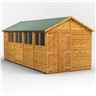 18ft x 8ft  Premium Tongue and Groove Apex Shed - Double Doors - 8 Windows - 12mm Tongue and Groove Floor and Roof