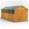20ft x 8ft  Premium Tongue and Groove Apex Shed - Double Doors - 10 Windows - 12mm Tongue and Groove Floor and Roof