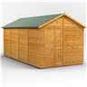 16ft x 8ft  Premium Tongue and Groove Apex Shed - Single Door - Windowless - 12mm Tongue and Groove Floor and Roof