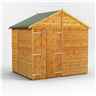 6ft x 8ft  Premium Tongue and Groove Apex Shed - Double Doors - Windowless - 12mm Tongue and Groove Floor and Roof