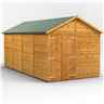 16ft x 8ft  Premium Tongue and Groove Apex Shed - Double Doors - Windowless - 12mm Tongue and Groove Floor and Roof