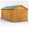 20ft x 8ft  Premium Tongue and Groove Apex Shed - Double Doors - Windowless - 12mm Tongue and Groove Floor and Roof