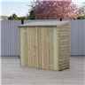 6ft X 3ft (1.8m X 0.9m) - Pressure Treated - Value Overlap - Pent Garden Shed - Windowless - Double Doors