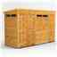 10ft x 4ft Security Tongue and Groove Pent Shed - Double Doors - 4 Windows - 12mm Tongue and Groove Floor and Roof