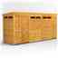 14ft x 4ft Security Tongue and Groove Pent Shed - Double Doors - 6 Windows - 12mm Tongue and Groove Floor and Roof