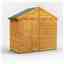 4ft x 8ft  Security Tongue and Groove Apex Shed - Single Door - 4 Windows - 12mm Tongue and Groove Floor and Roof