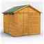 8ft x 8ft  Security Tongue and Groove Apex Shed - Single Door - 4 Windows - 12mm Tongue and Groove Floor and Roof