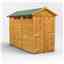 10ft x 4ft Security Tongue and Groove Apex Shed - Double Doors - 4 Windows - 12mm Tongue and Groove Floor and Roof
