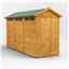 12ft x 4ft Security Tongue and Groove Apex Shed - Single Door - 6 Windows - 12mm Tongue and Groove Floor and Roof