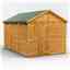 12ft x 8ft  Security Tongue and Groove Apex Shed - Double Doors - 6 Windows - 12mm Tongue and Groove Floor and Roof