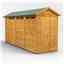 14ft x 4ft Security Tongue and Groove Apex Shed - Single Door - 6 Windows - 12mm Tongue and Groove Floor and Roof