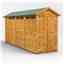 14ft x 4ft Security Tongue and Groove Apex Shed - Double Doors - 6 Windows - 12mm Tongue and Groove Floor and Roof