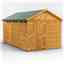 14ft x 8ft  Security Tongue and Groove Apex Shed - Double Doors - 6 Windows - 12mm Tongue and Groove Floor and Roof