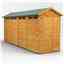16ft x 4ft Security Tongue and Groove Apex Shed - Single Door - 8 Windows - 12mm Tongue and Groove Floor and Roof