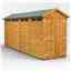 16ft x 4ft Security Tongue and Groove Apex Shed - Double Doors - 8 Windows - 12mm Tongue and Groove Floor and Roof