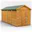 16ft x 6ft Security Tongue and Groove Apex Shed - Double Doors - 8 Windows - 12mm Tongue and Groove Floor and Roof