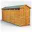 18ft x 4ft Security Tongue and Groove Apex Shed - Double Doors - 8 Windows - 12mm Tongue and Groove Floor and Roof
