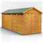 18ft x 6ft Security Tongue and Groove Apex Shed - Single Door - 8 Windows - 12mm Tongue and Groove Floor and Roof