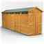 20ft x 4ft Premium Tongue And Groove Apex Shed - Double Doors - Windowless - 12mm Tongue And Groove Floor And Roof