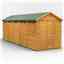 20ft x 6ft Security Tongue and Groove Apex Shed - Single Door - 10 Windows - 12mm Tongue and Groove Floor and Roof