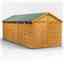 20ft x 8ft  Security Tongue and Groove Apex Shed - Single Door - 10 Windows - 12mm Tongue and Groove Floor and Roof