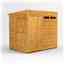 7ft x 5ft Security Tongue and Groove Pent Shed - Single Door - 2 Windows - 12mm Tongue and Groove Floor and Roof