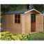 10ft X 7ft (2.99m X 2.15m) -Tongue And Groove - Apex Garden Wooden Shed - Double Doors - 2 Opening Windows - 12mm Tongue And Groove Floor