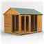 10ft X 8ft Premium Tongue And Groove Apex Summerhouse - Double Doors - 12mm Tongue And Groove Floor And Roof