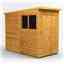 4ft x 8ft  Premium Tongue and Groove Pent Shed - Single Door - 2 Windows - 12mm Tongue and Groove Floor and Roof