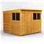 8FT x 8FT Premium Tongue And Groove Pent Shed - Double Doors - 4 Windows - 12mm Tongue And Groove Floor And Roof