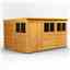 12ft x 8ft Premium Tongue And Groove Pent Shed - Single Door - 6 Windows - 12mm Tongue And Groove Floor And Roof