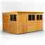 14ft x 8ft Premium Tongue And Groove Pent Shed - Double Doors - 6 Windows - 12mm Tongue And Groove Floor And Roof