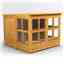 8ft x 8ft Premium Tongue and Groove Pent Potting Shed - Double Door - 16 Windows - 12mm Tongue and Groove Floor and Roof	