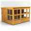 10ft x 8ft Premium Tongue and Groove Pent Potting Shed - Double Door - 18 Windows - 12mm Tongue and Groove Floor and Roof	