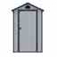 4ft x 3ft (1.34m x 1.04m) Single Door Apex Plastic Shed - Light Grey