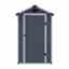 4ft X 3ft (1.34m X 1.04m) Single Door Apex Plastic Shed - Dark Grey
