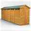 20ft x 4ft Security Tongue and Groove Apex Shed - Double Doors - 10 Windows - 12mm Tongue and Groove Floor and Roof
