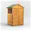 4ft x 4ft Overlap Apex Shed - Double Doors - 2 Windows - 12mm Tongue and Groove Floor and Roof