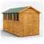 12ft x 6ft Overlap Apex Shed - Single Door -  6 Windows - 12mm Tongue and Groove Floor and Roof