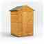 4ft x 4ft Overlap Apex Shed - Single Door - 12mm Tongue and Groove Floor and Roof