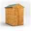 6ft x 4ft Overlap Apex Shed - Double Doors - 12mm Tongue and Groove Floor and Roof