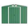 OOS - BACK JULY/AUGUST 2022 - 8ft x 6ft Value Apex Metal Shed - Green (2.62m x 1.82m)