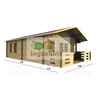 5.0m x 7.0m Premier Fornet Log Cabin - Double Glazing - 44mm Wall Thickness