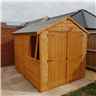 8ft X 6ft (2.38m X 1.78m) - Tongue And Groove - Apex Garden Shed / Workshop - 1 Window - Double Doors