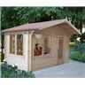 2.99m x 2.99m Stowe Eden Log Cabin - 28mm Wall Thickness