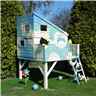 6ft X 6ft (1.79m X 1.79m) - Stowe Command Post Tower Playhouse - 12mm Tongue & Groove - 3 Windows - Single Door - Pent Roof