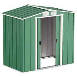 6ft X 4ft Value Apex Metal Shed - Green (2.01m X 1.22m)