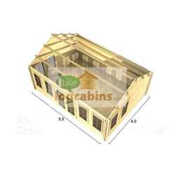 5.5m X 4.0m Premier Cordon Log Cabin - Double Glazing - 44mm Wall Thickness