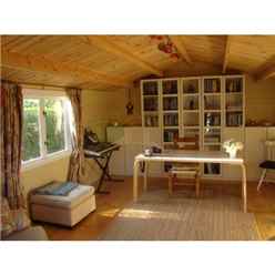 4m X 3m Serre Log Cabin - Double Glazing - 34mm Wall Thickness